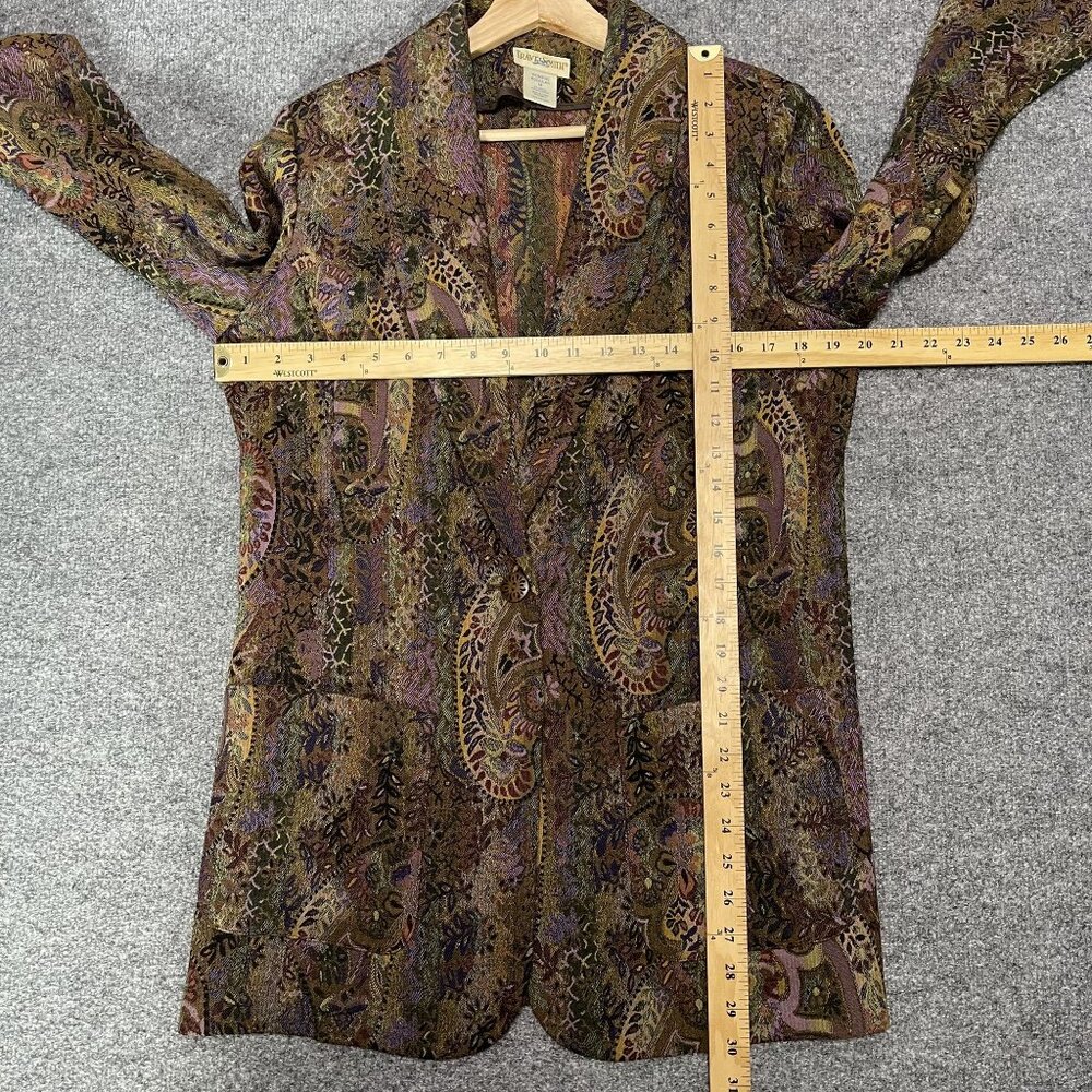 TravelSmith Womens Paisley Blazer Jacket Medium Mulitcolor - Picture 6 of 7